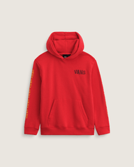 Kids Racing Flames Pullover Hoodie in Crimson Haze Red | Vans near me