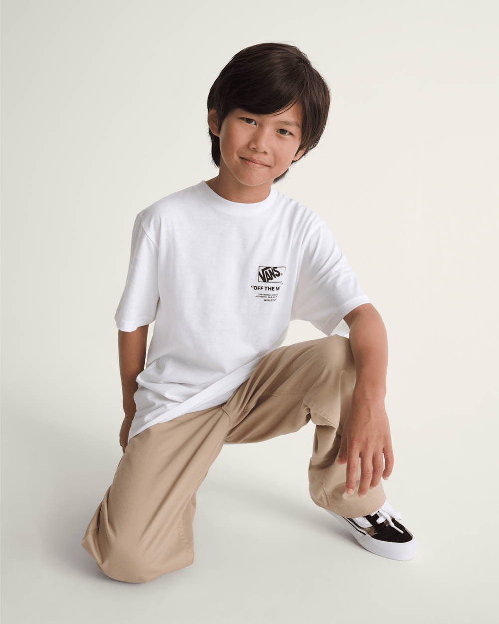 Kids Stacked Hi T-Shirt in White | Vans discount