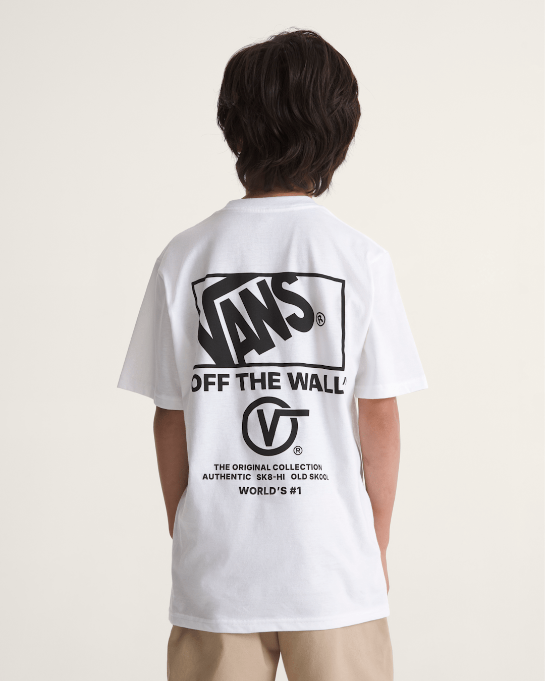 Kids Stacked Hi T-Shirt in White | Vans discount