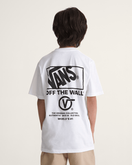 Kids Stacked Hi T-Shirt in White | Vans discount
