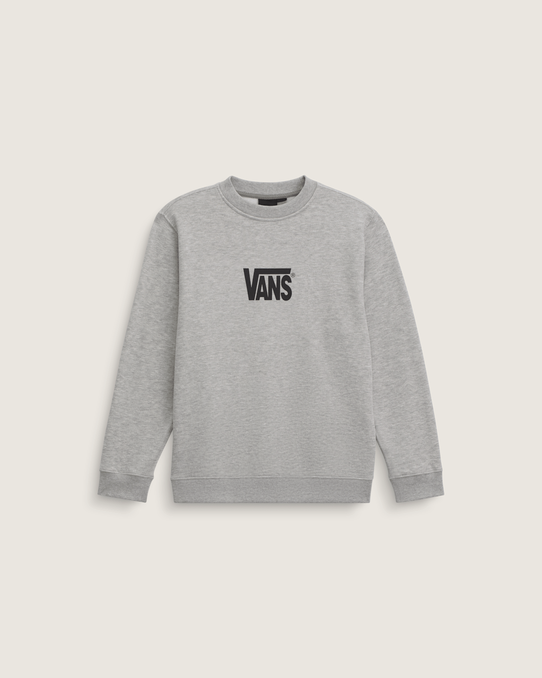 Kids Stretch Logo Crew Sweatshirt in Cement Heather Grey | Vans online