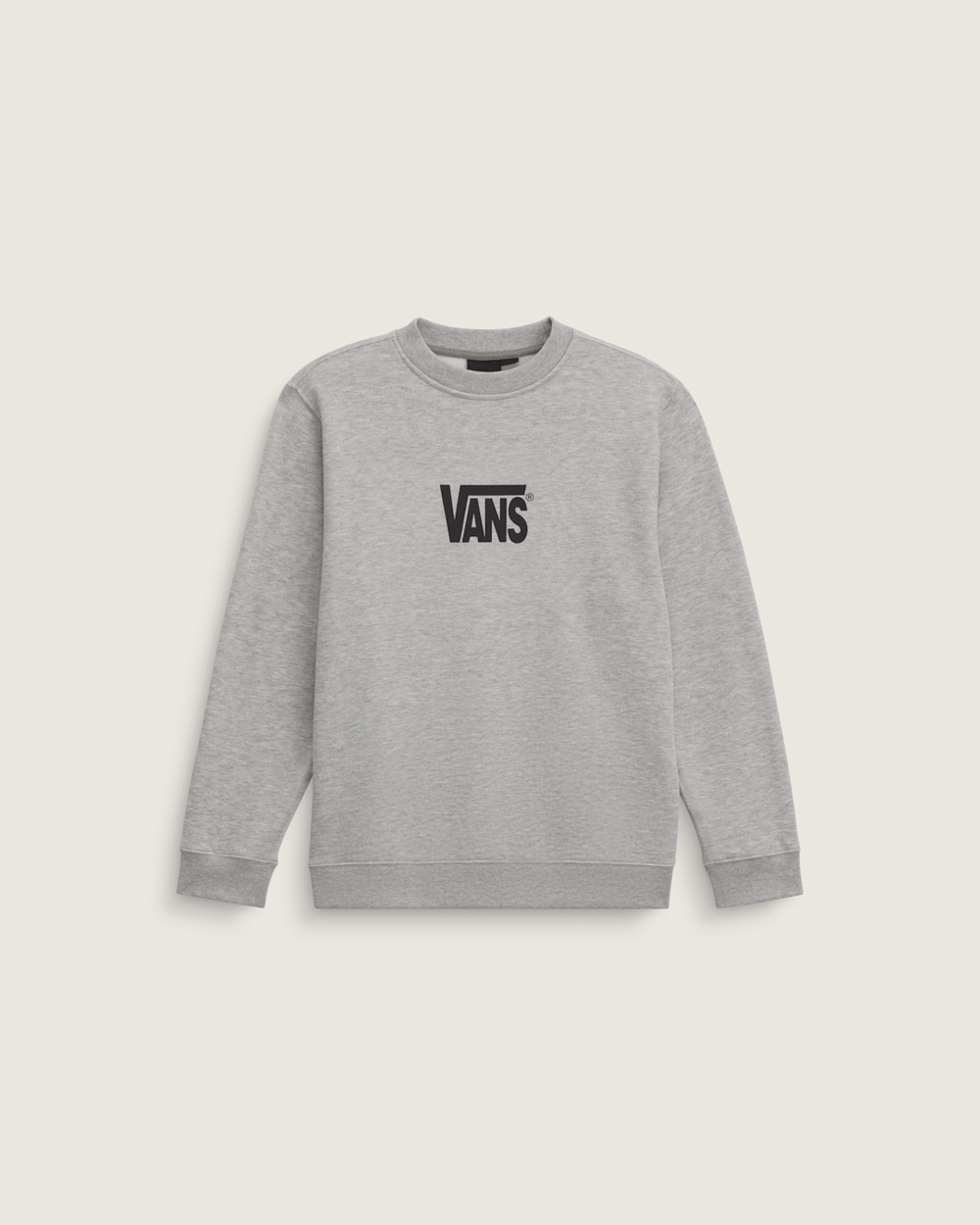 Kids Stretch Logo Crew Sweatshirt in Cement Heather Grey | Vans online