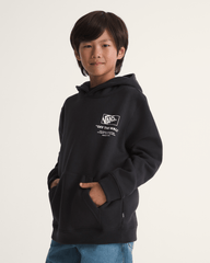 Kids Stacked Hi Pullover Hoodie in Black / White | Vans online