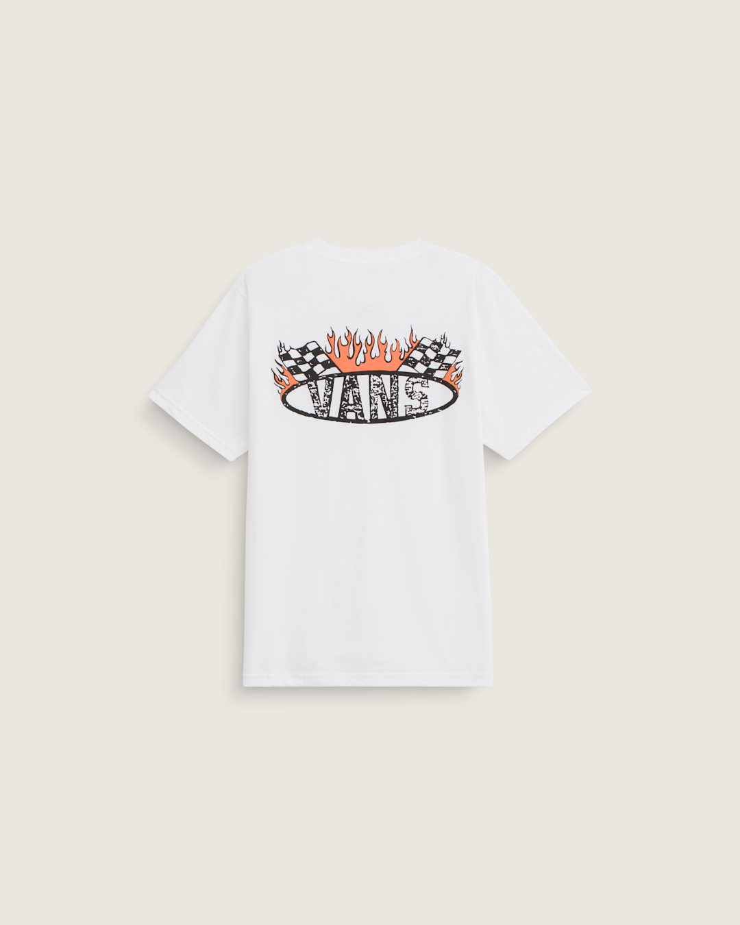 Kids Racing Flames T-Shirt in White | Vans near me