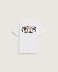 Kids Racing Flames T-Shirt in White | Vans near me