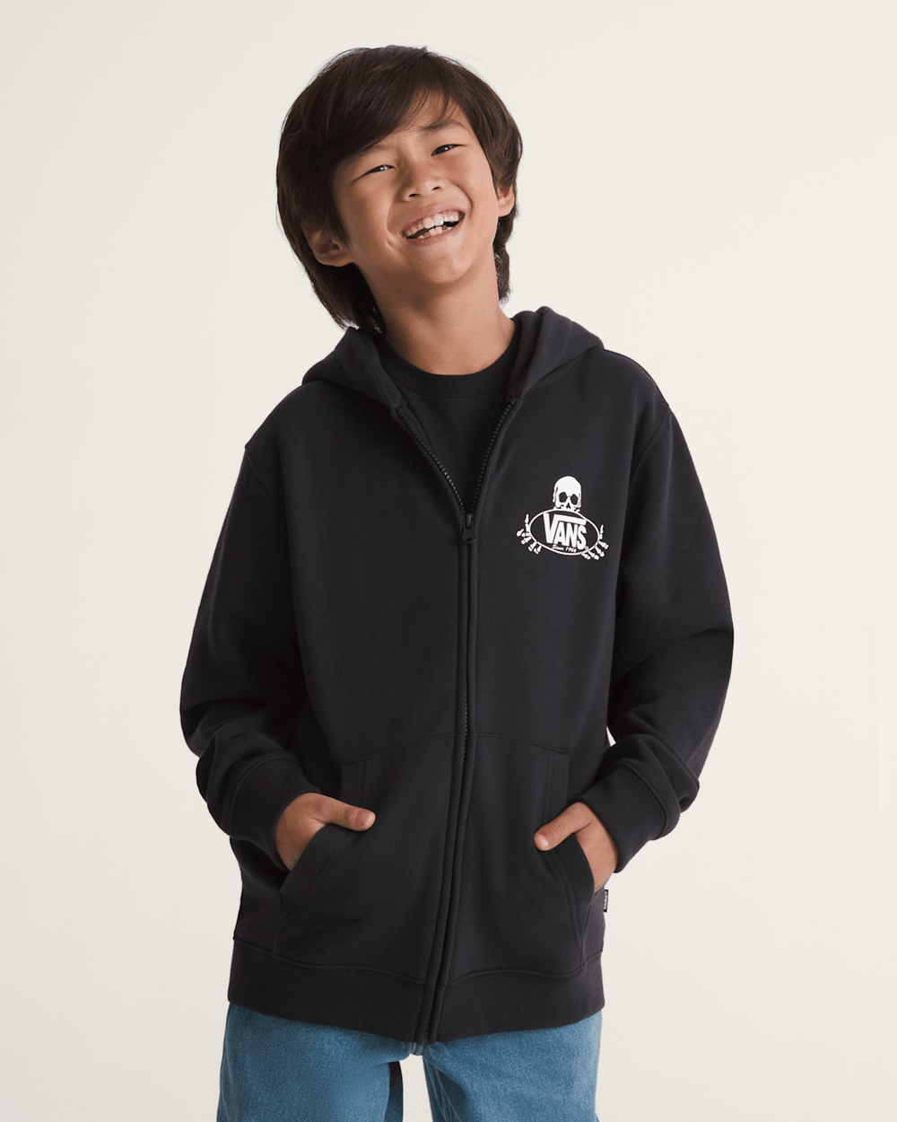 Kids Framework Zip Hoodie in Black | Vans on sale