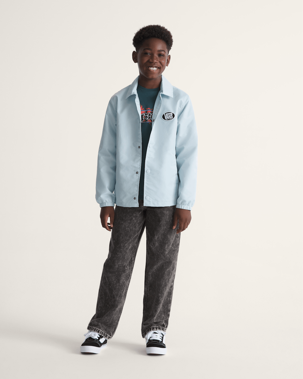Kids Torrey Coaches Jacket in Dawn Mist Blue | Vans discount