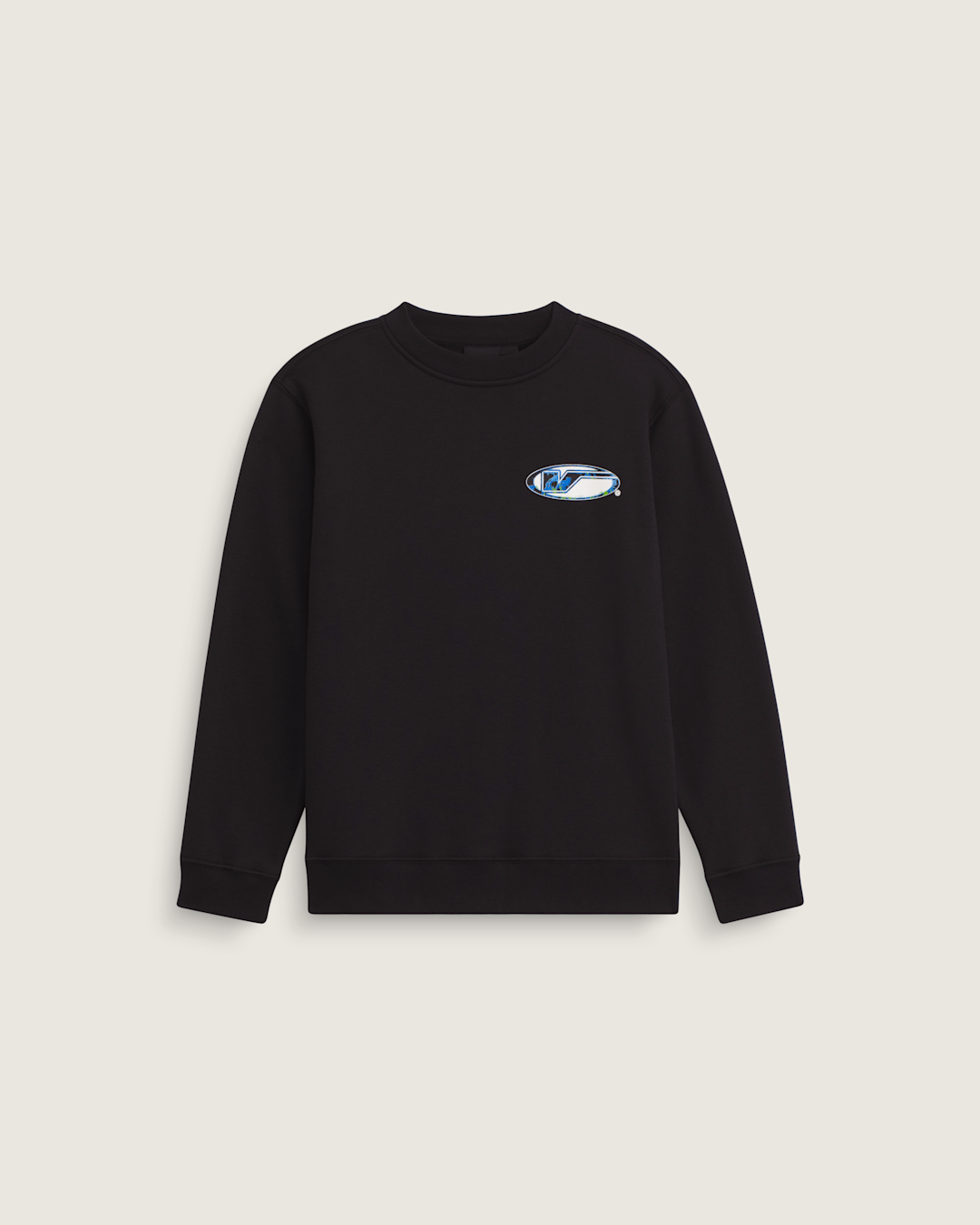 Kids Bevel Flame Crew Sweatshirt in Black | Vans online
