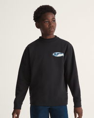 Kids Bevel Flame Crew Sweatshirt in Black | Vans online