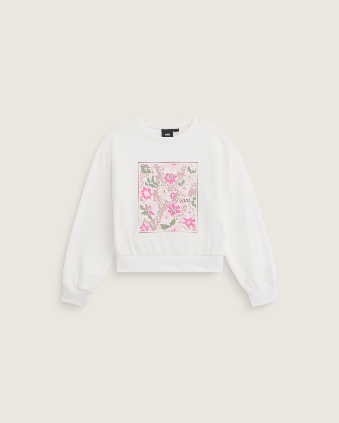 Kids Flow Field Crew Sweatshirt in Marshmallow White | Vans discount