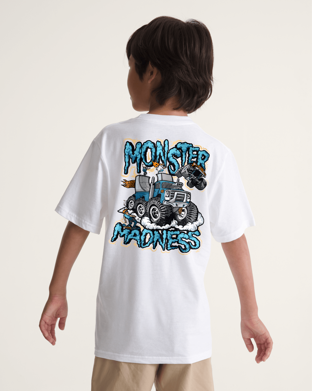Kids Monster Madness T-Shirt in White | Vans near me