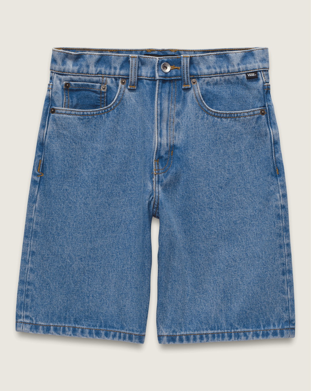 Kids Check-5 Baggy Denim Shorts in Stonewash Blue | Vans sale