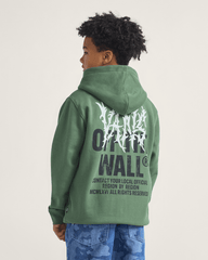 Kids Metal Wall Zip Hoodie in Pine Forest Green | Vans online