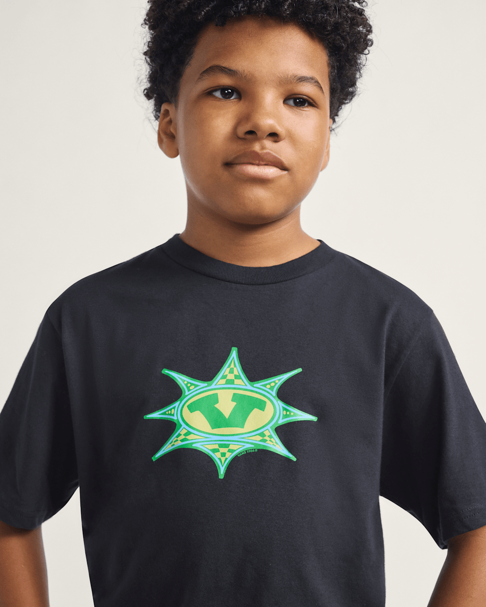 Kids Star Checker T-Shirt in Black | Vans on sale