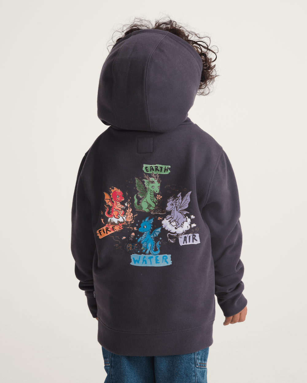 Little Kids Dragon Elements Pullover Sweatshirt in Charcoal Grey | Vans discount