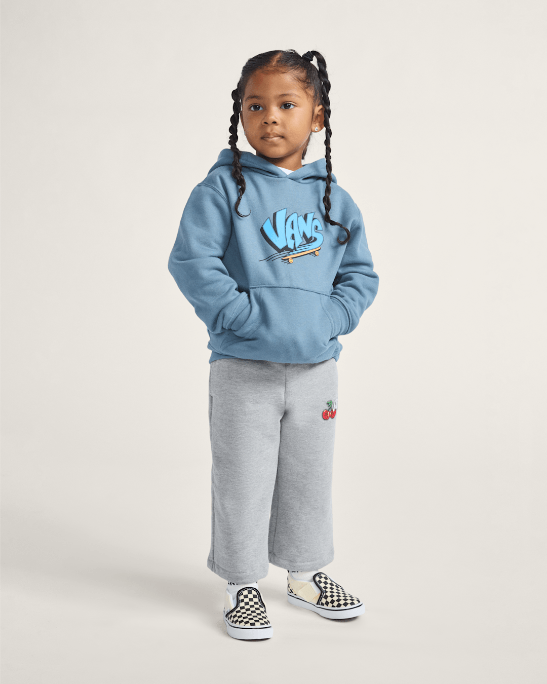 Little Kids Vans Sk8 Pullover Hoodie in Stormy Weather Black | Vans near me