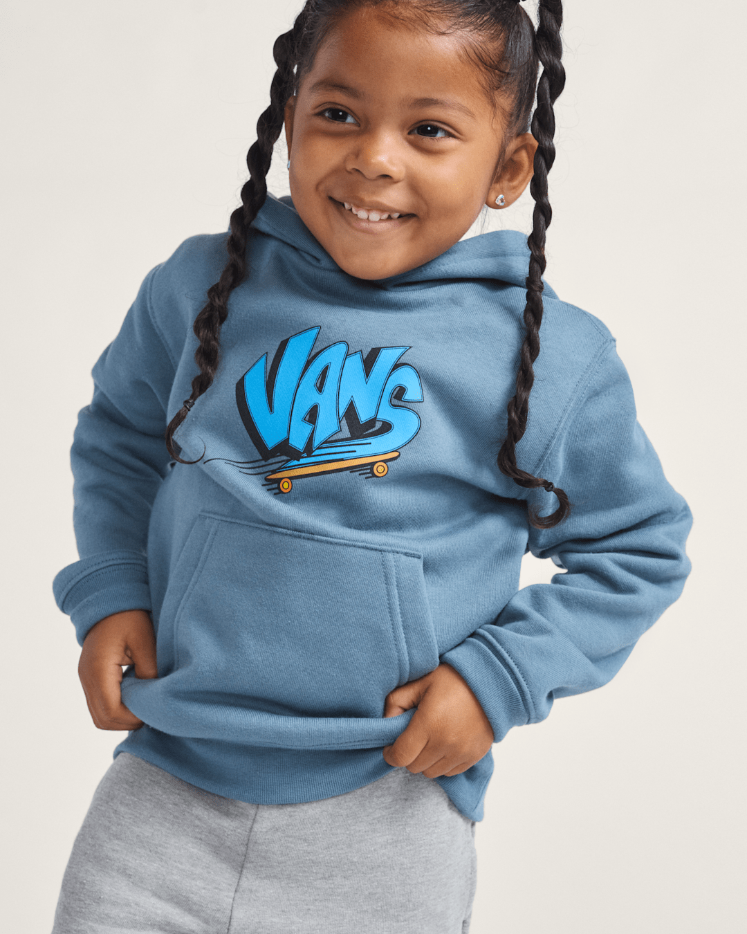 Little Kids Vans Sk8 Pullover Hoodie in Stormy Weather Black | Vans near me