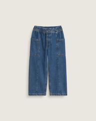 Little Kids Naithin 2.0 Elastic Waist Denim Pants in Vintage Indigo Blue | Vans on sale