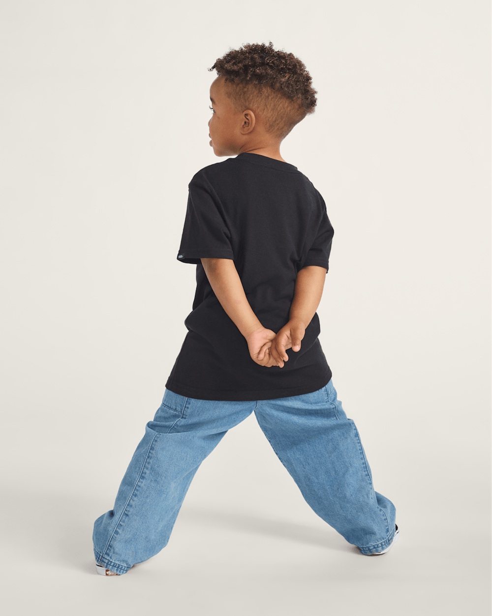 Toddler Vans Classic Kids Black/White T-Shirt | Vans outlet