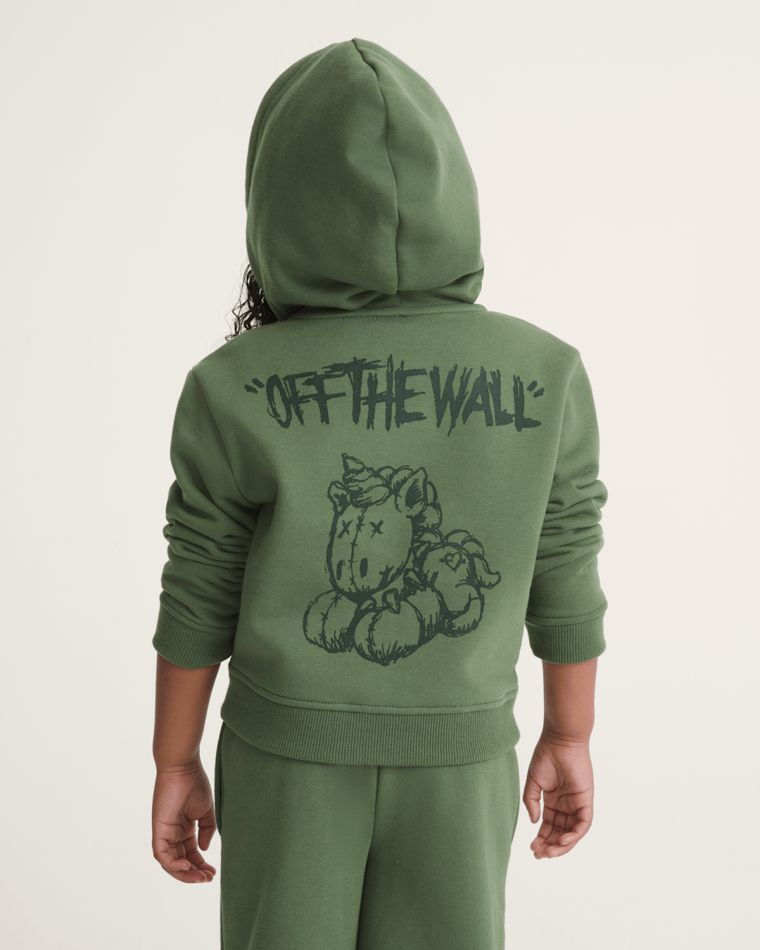 Little Kids Unicorn Zip Hoodie in Pine Forest Green | Vans near me