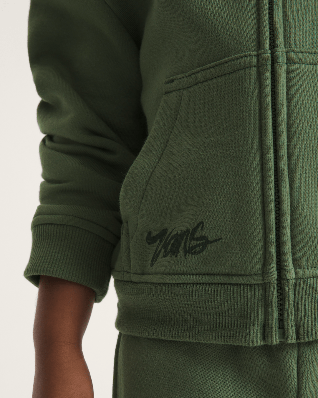 Little Kids Unicorn Zip Hoodie in Pine Forest Green | Vans near me