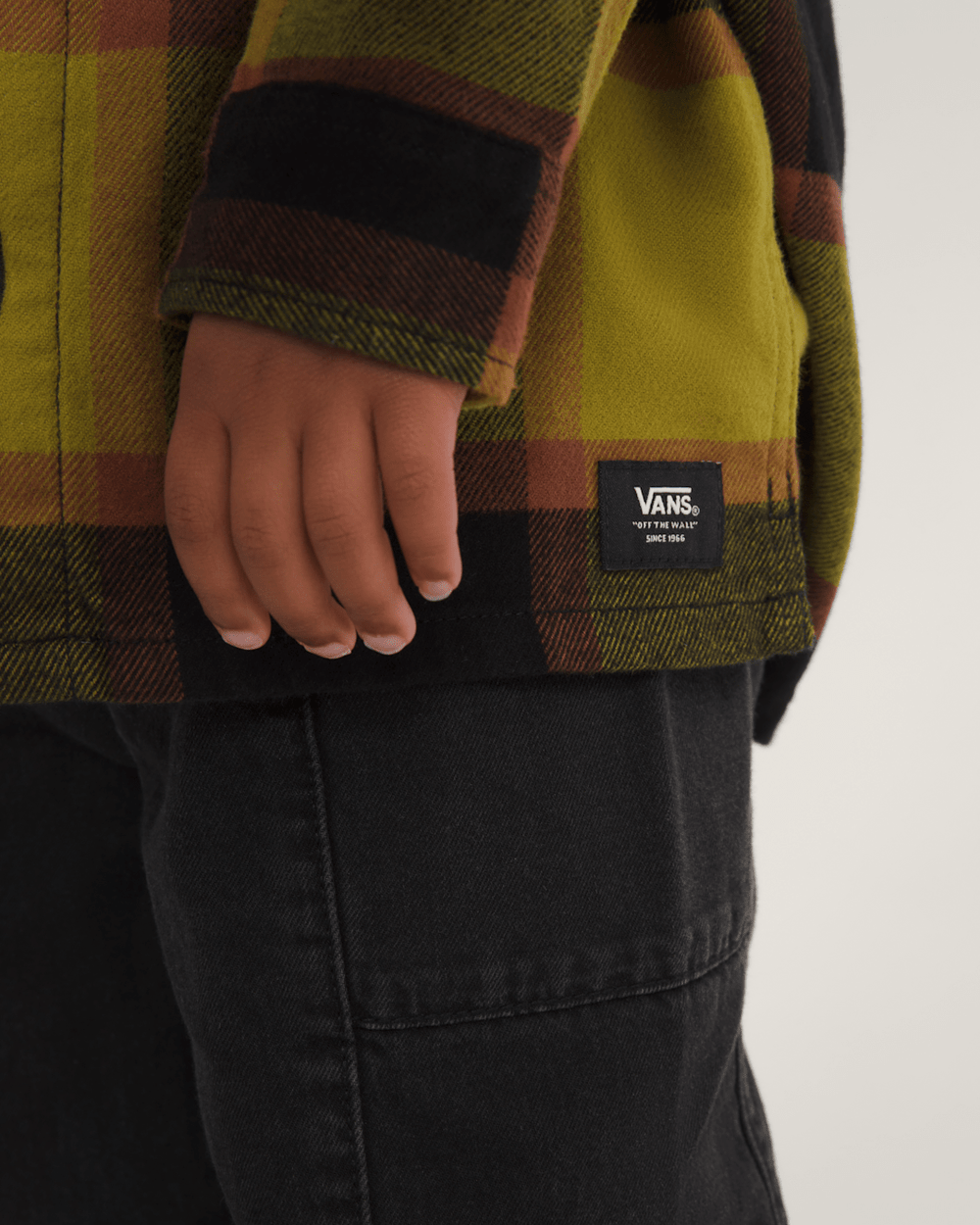 Little Kids Larkspur Plaid Flannel Shirt in Burnt Gold Yellow / Black | Vans on sale