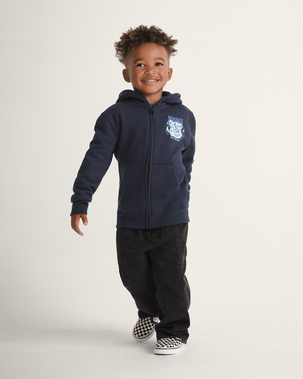 Little Kids Dizzy Bear Zip Hoodie in Parisian Night Blue | Vans near me