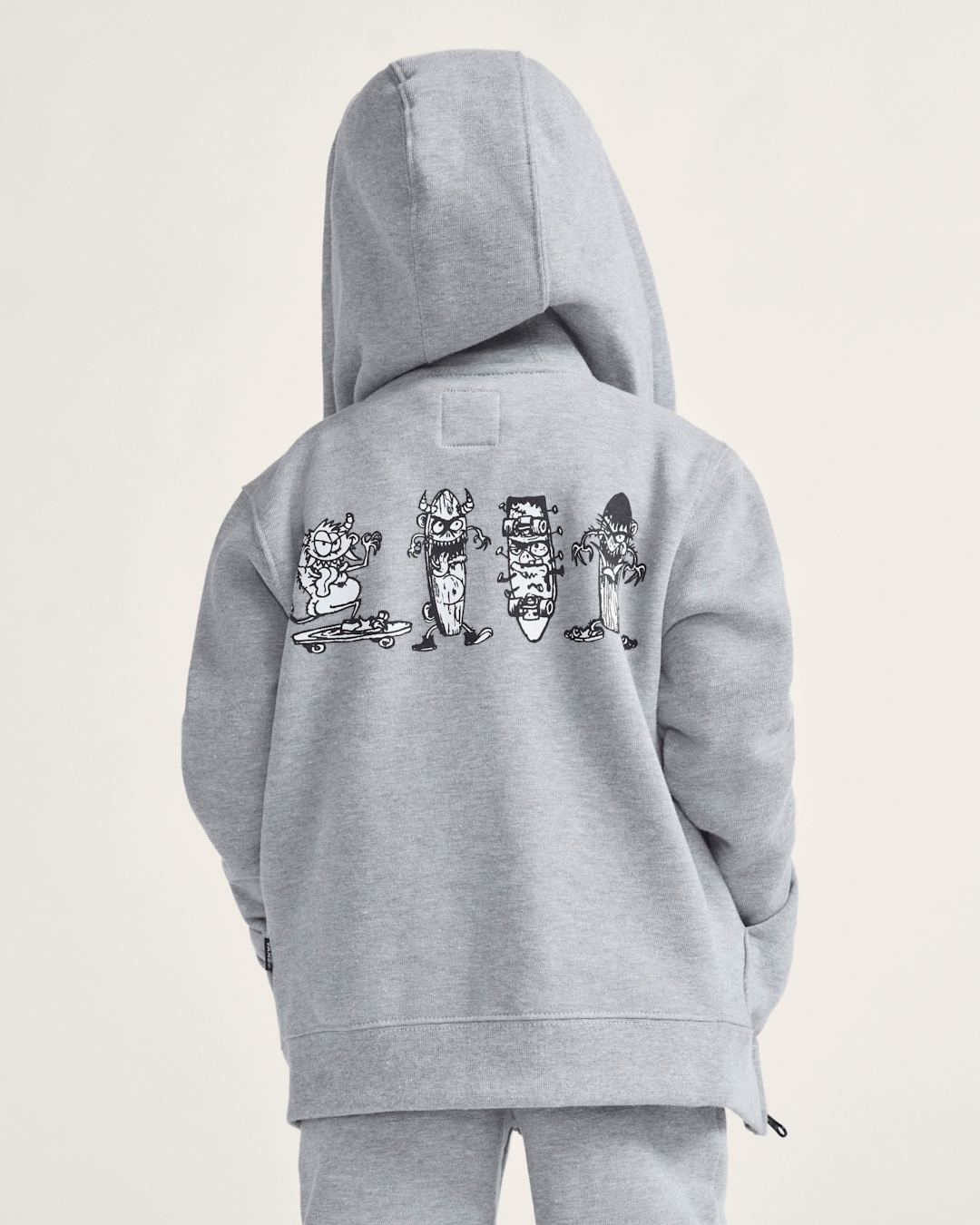 Little Kids Sk8 Posse Zip Hoodie in Cement Heather Grey | Vans near me