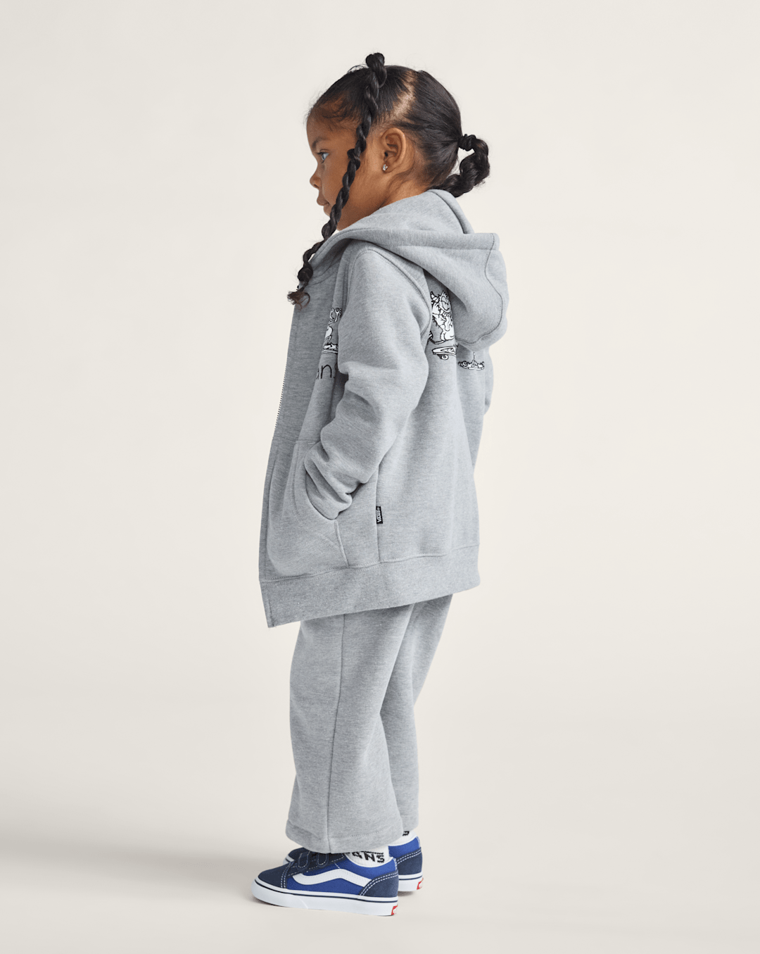 Little Kids Sk8 Posse Zip Hoodie in Cement Heather Grey | Vans near me