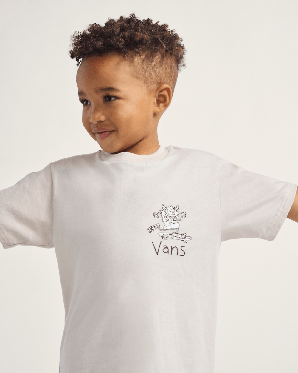 Little Kids Sk8 Posse T-Shirt in Taupe Mist Grey | Vans on sale