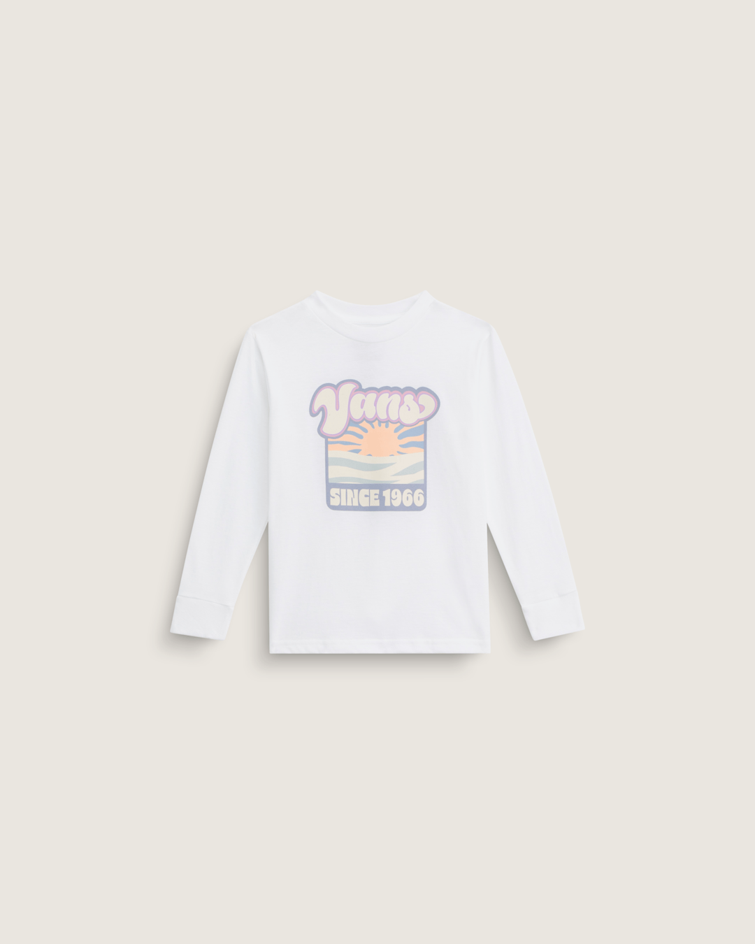Little Kids Sun Dip Long Sleeve T-Shirt in White | Vans discount