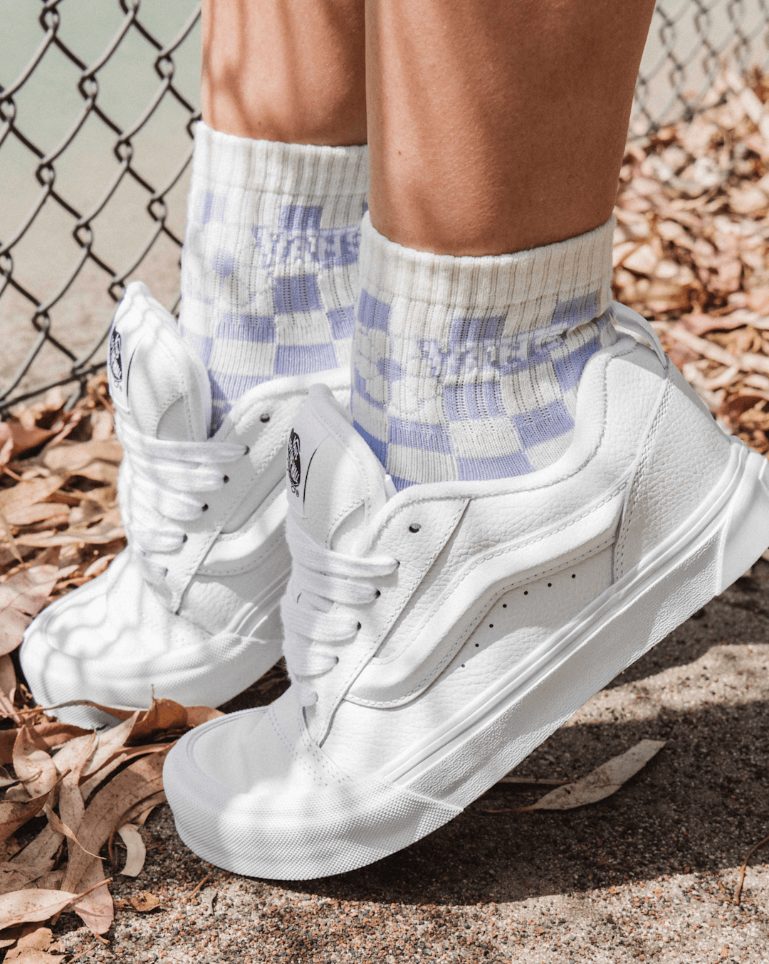Knu Skool Shoe in True White | Vans outlet