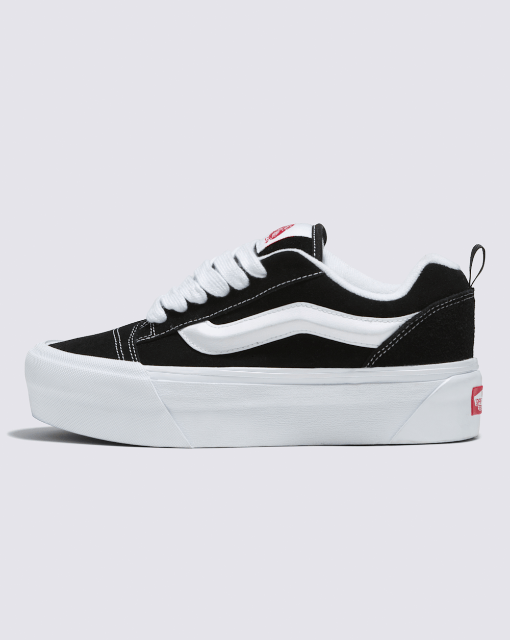Knu Stack Shoe in Black / True White | Vans on sale