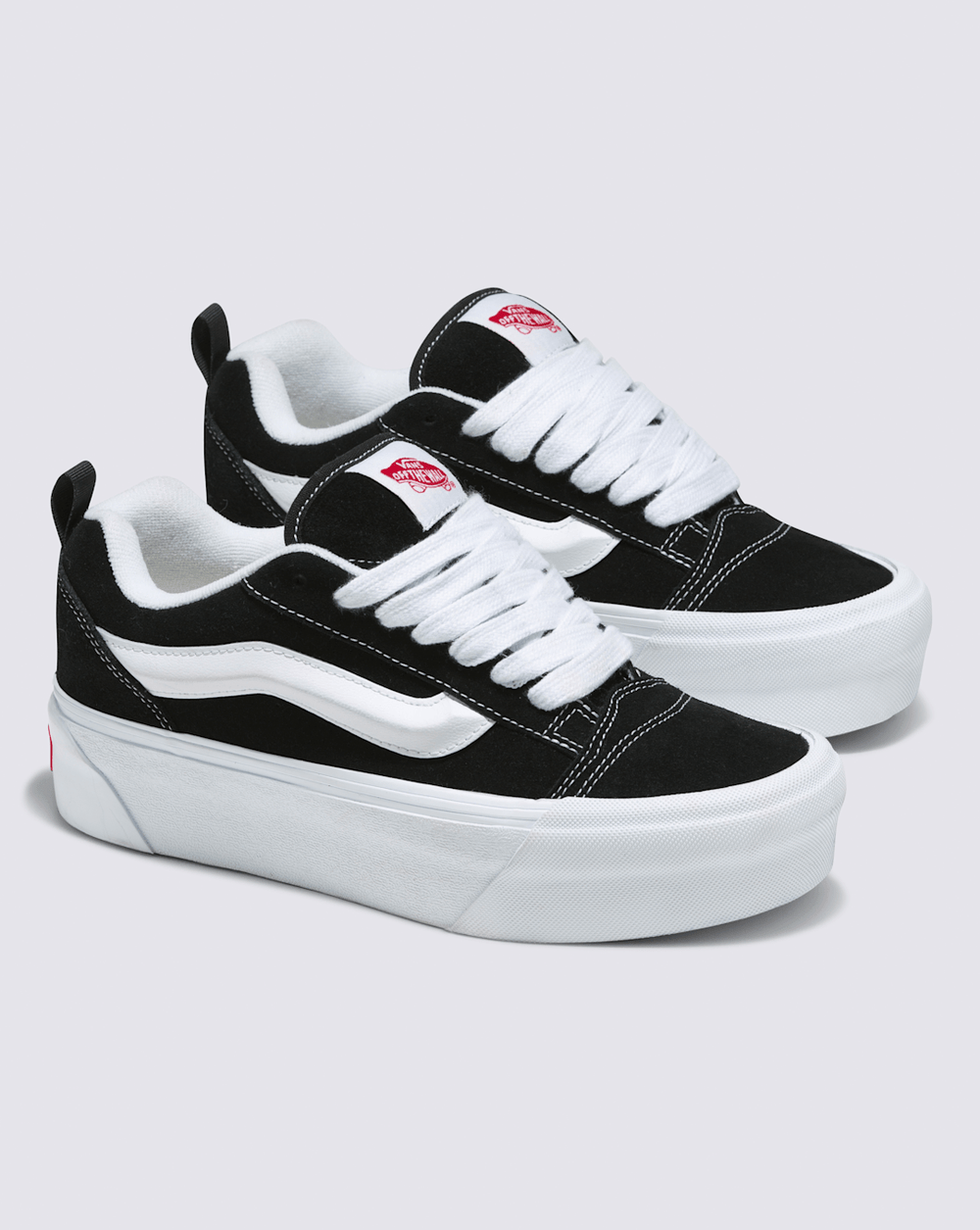 Knu Stack Shoe in Black / True White | Vans on sale