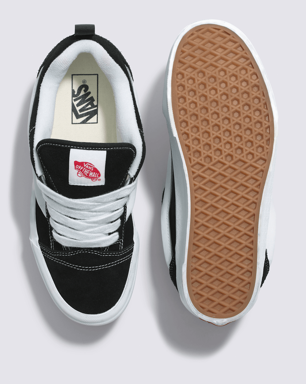 Knu Stack Shoe in Black / True White | Vans on sale