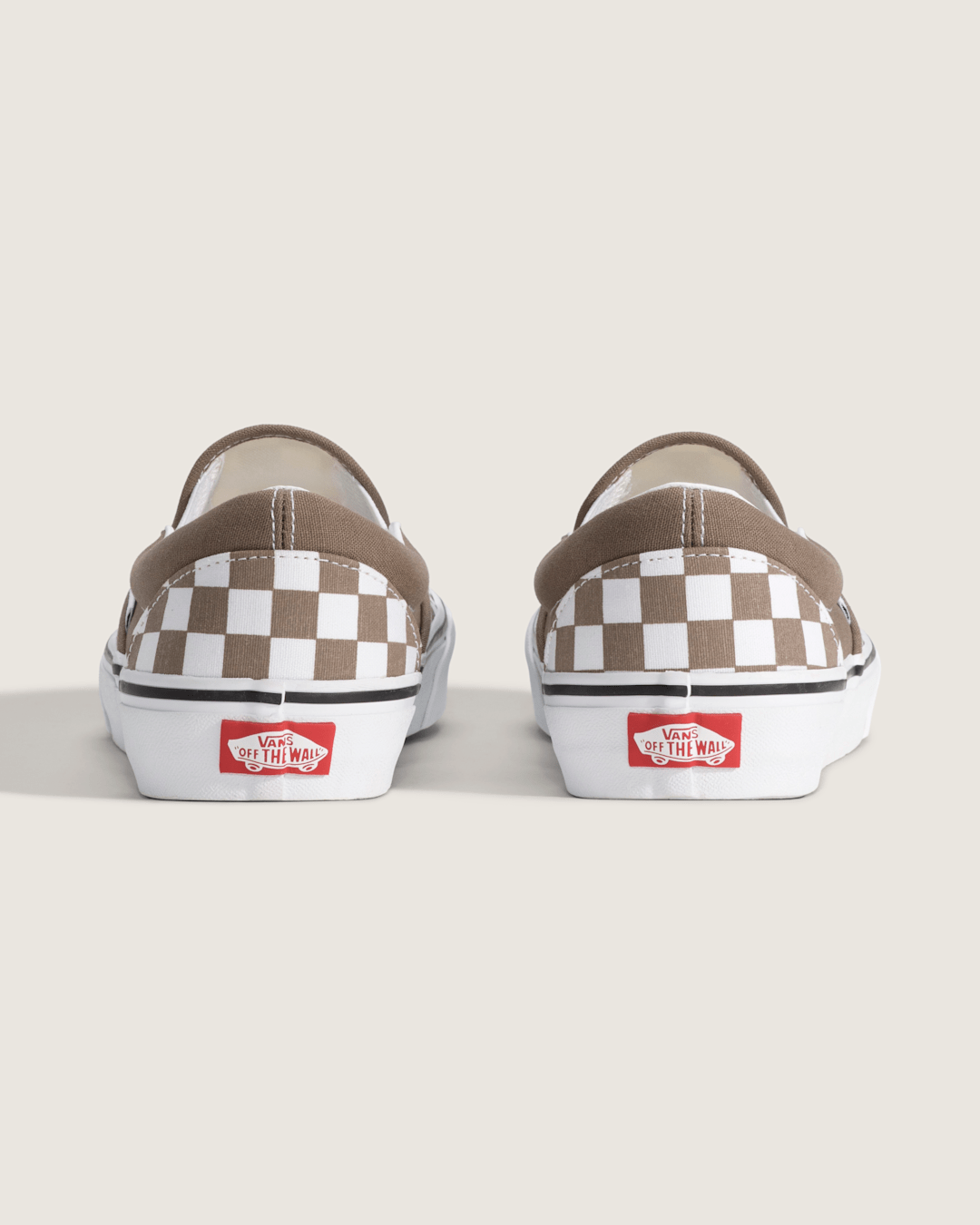 Classic Slip-On Checkerboard Shoe in Checkerboard Walnut Brown / White | Vans outlet
